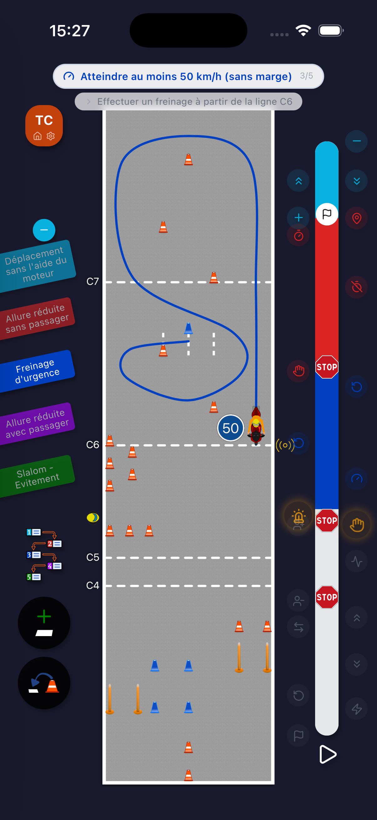 Écran de connexion Plateau Moto